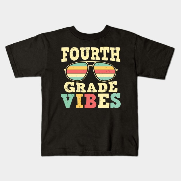 Back to School 4th Grade Vibes Kids T-Shirt by Myartstor 